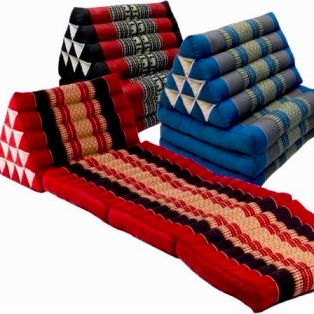 Three-Fold Thai Cushion - organic water-resistant